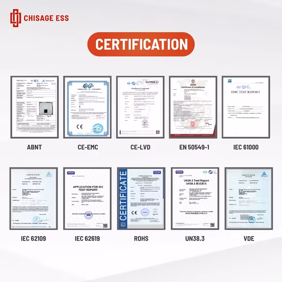 48V 100ah montado em rack 10kw 10kwh bateria de íon solar de lítio